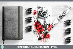 GorgeousAnimals Red Drips Pen Wrap design.