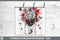 GorgeousAnimals Red Drips Tumbler design.