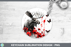 GorgeousAnimals Red Drips Keychain design.