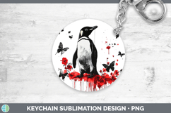 GorgeousAnimals Red Drips Keychain design.