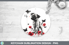 GorgeousAnimals Red Drips Keychain design.