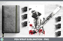 GorgeousAnimals Red Drips Pen Wrap design.