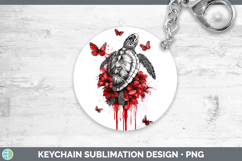 GorgeousAnimals Red Drips Keychain design.