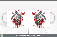 GorgeousAnimals Red Drips Mug Wrap design.