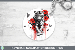 GorgeousAnimals Red Drips Keychain design.