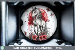 GorgeousAnimals Red Drips Car Coaster design.