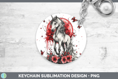 GorgeousAnimals Red Drips Keychain design.