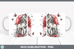 GorgeousAnimals Red Drips Mug Wrap design.
