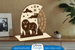 Animals Round Calendar Lasercut Product Image 3