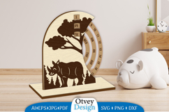 Animals Round Calendar Lasercut Product Image 1