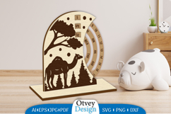 Animals Round Calendar Lasercut Product Image 3