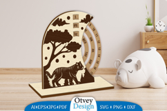 Animals Round Calendar Lasercut Product Image 1