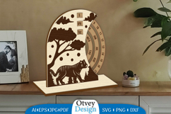 Animals Round Calendar Lasercut Product Image 3