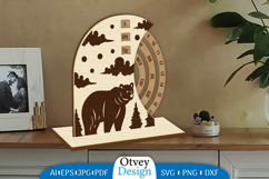 Animals Round Calendar Lasercut Product Image 3