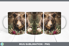 GorgeousAnimals Rustic Christmas Mug Wrap design.