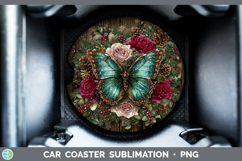 GorgeousAnimals Rustic Christmas Car Coaster design.