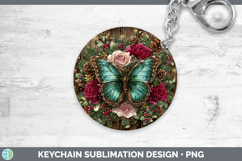 GorgeousAnimals Rustic Christmas Keychain design.