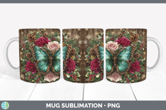 GorgeousAnimals Rustic Christmas Mug Wrap design.