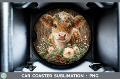 GorgeousAnimals Rustic Christmas Car Coaster design.