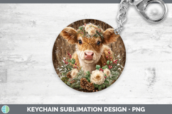 GorgeousAnimals Rustic Christmas Keychain design.