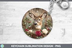 GorgeousAnimals Rustic Christmas Keychain design.