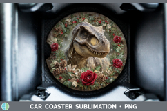 GorgeousAnimals Rustic Christmas Car Coaster design.