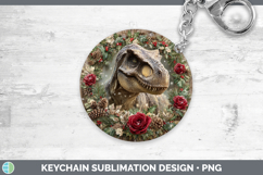 GorgeousAnimals Rustic Christmas Keychain design.