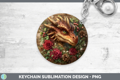 GorgeousAnimals Rustic Christmas Keychain design.