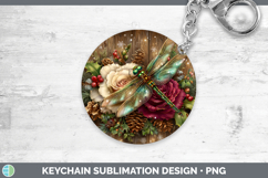 GorgeousAnimals Rustic Christmas Keychain design.