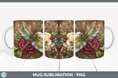 GorgeousAnimals Rustic Christmas Mug Wrap design.
