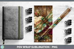 GorgeousAnimals Rustic Christmas Pen Wrap design.