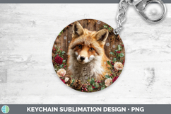 GorgeousAnimals Rustic Christmas Keychain design.