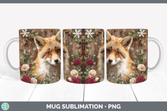 GorgeousAnimals Rustic Christmas Mug Wrap design.