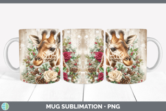 GorgeousAnimals Rustic Christmas Mug Wrap design.