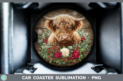 GorgeousAnimals Rustic Christmas Car Coaster design.