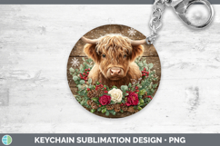 GorgeousAnimals Rustic Christmas Keychain design.