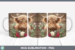 GorgeousAnimals Rustic Christmas Mug Wrap design.