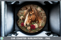 GorgeousAnimals Rustic Christmas Car Coaster design.