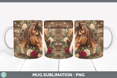 GorgeousAnimals Rustic Christmas Mug Wrap design.