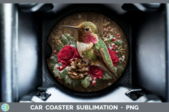 GorgeousAnimals Rustic Christmas Car Coaster design.