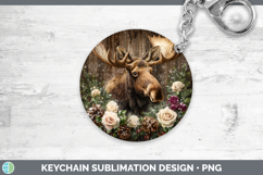 GorgeousAnimals Rustic Christmas Keychain design.