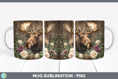 GorgeousAnimals Rustic Christmas Mug Wrap design.