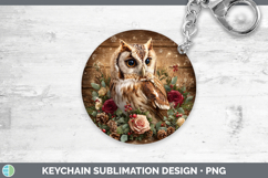 GorgeousAnimals Rustic Christmas Keychain design.