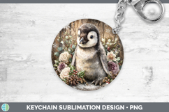 GorgeousAnimals Rustic Christmas Keychain design.