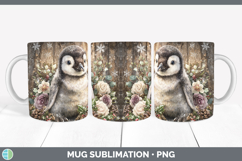 GorgeousAnimals Rustic Christmas Mug Wrap design.