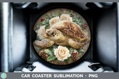 GorgeousAnimals Rustic Christmas Car Coaster design.