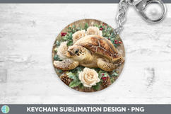 GorgeousAnimals Rustic Christmas Keychain design.