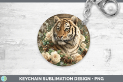 GorgeousAnimals Rustic Christmas Keychain design.