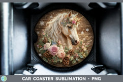 GorgeousAnimals Rustic Christmas Car Coaster design.