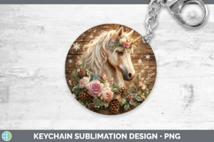 GorgeousAnimals Rustic Christmas Keychain design.